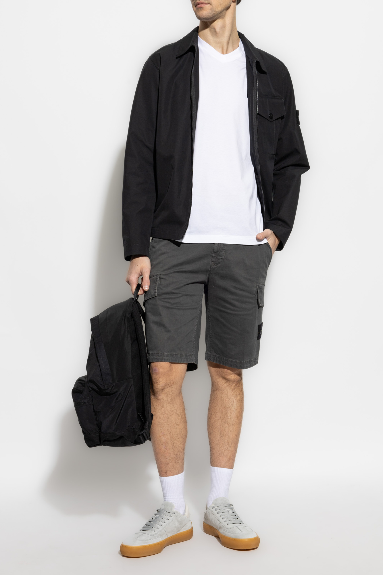 White T-shirt with logo Stone Island - Vitkac Canada